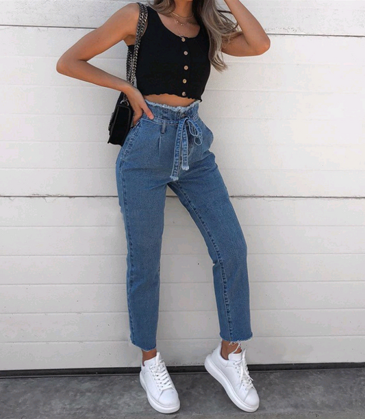 Belted Jeans
